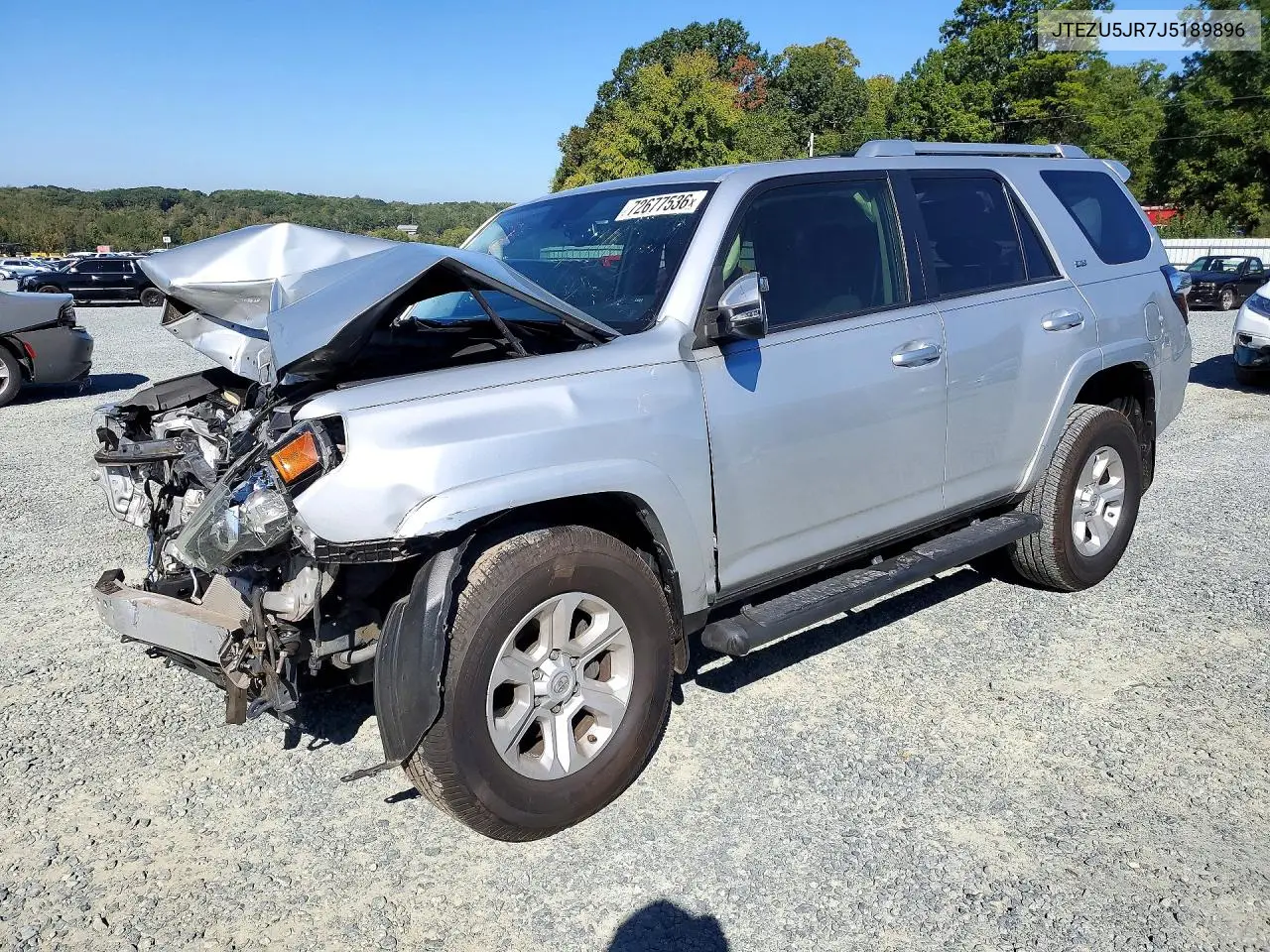 TOYOTA 4RUNNER 2018, VIN JTEZU5JR7J5189896