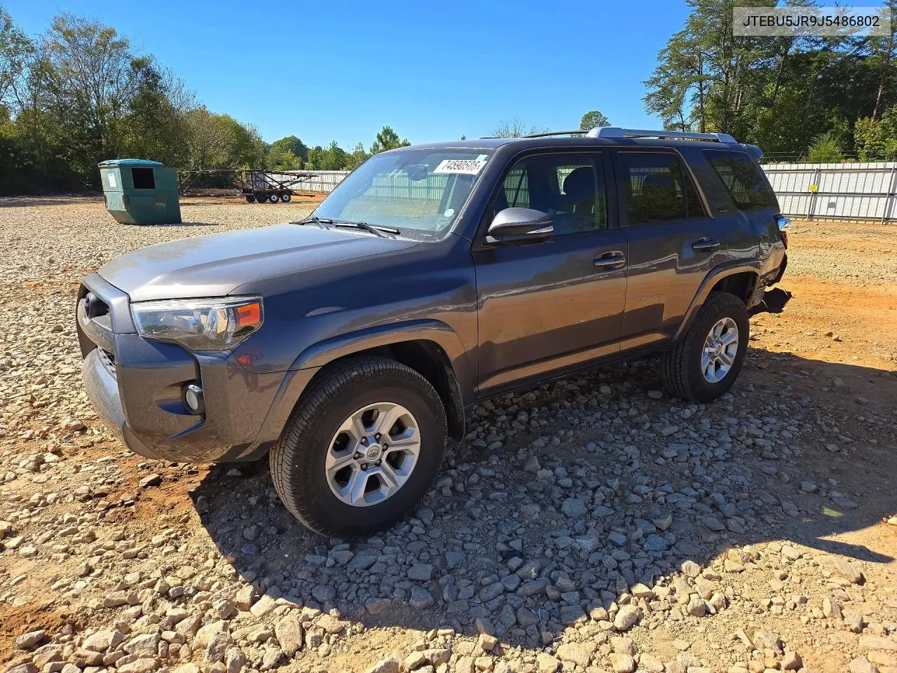TOYOTA 4RUNNER 2018, VIN JTEBU5JR9J5486802