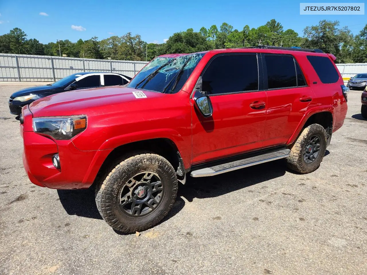 TOYOTA 4RUNNER 2019, VIN JTEZU5JR7K5207802