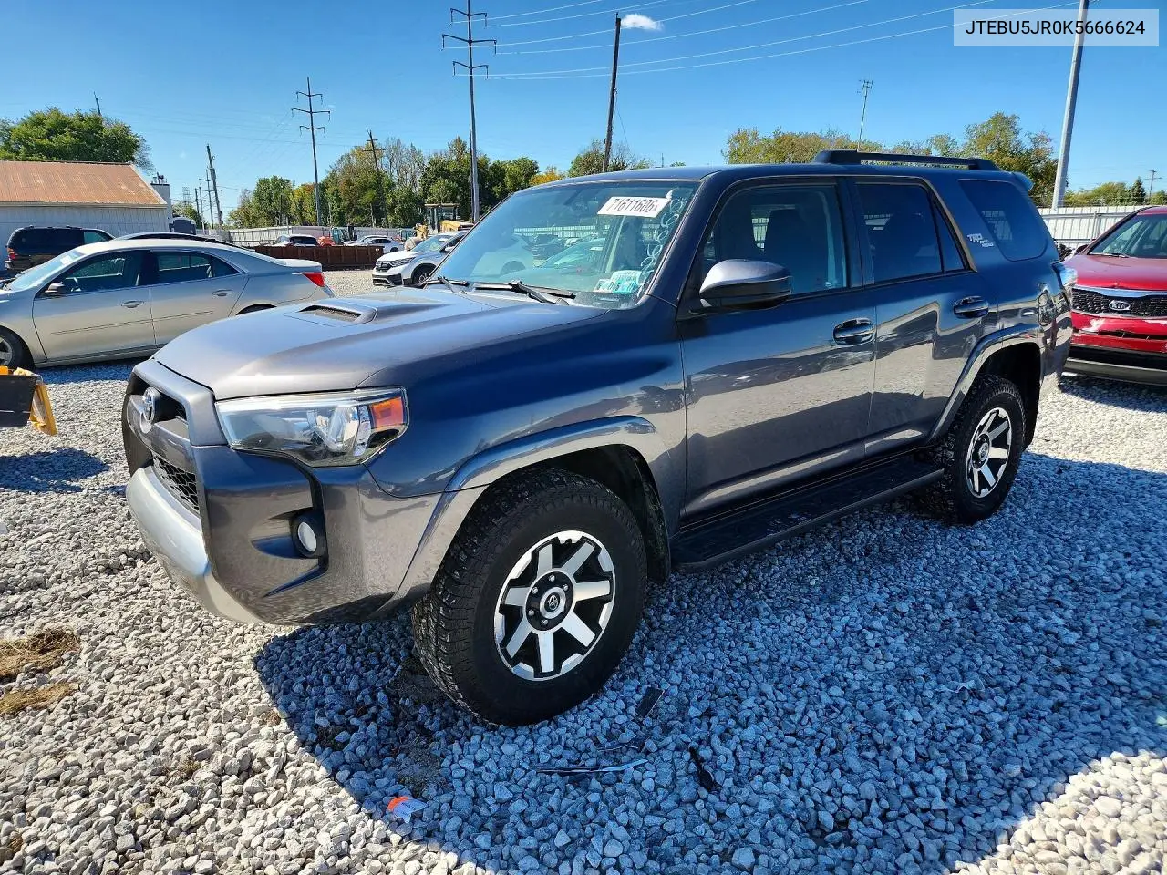 TOYOTA 4RUNNER 2019, VIN JTEBU5JR0K5666624