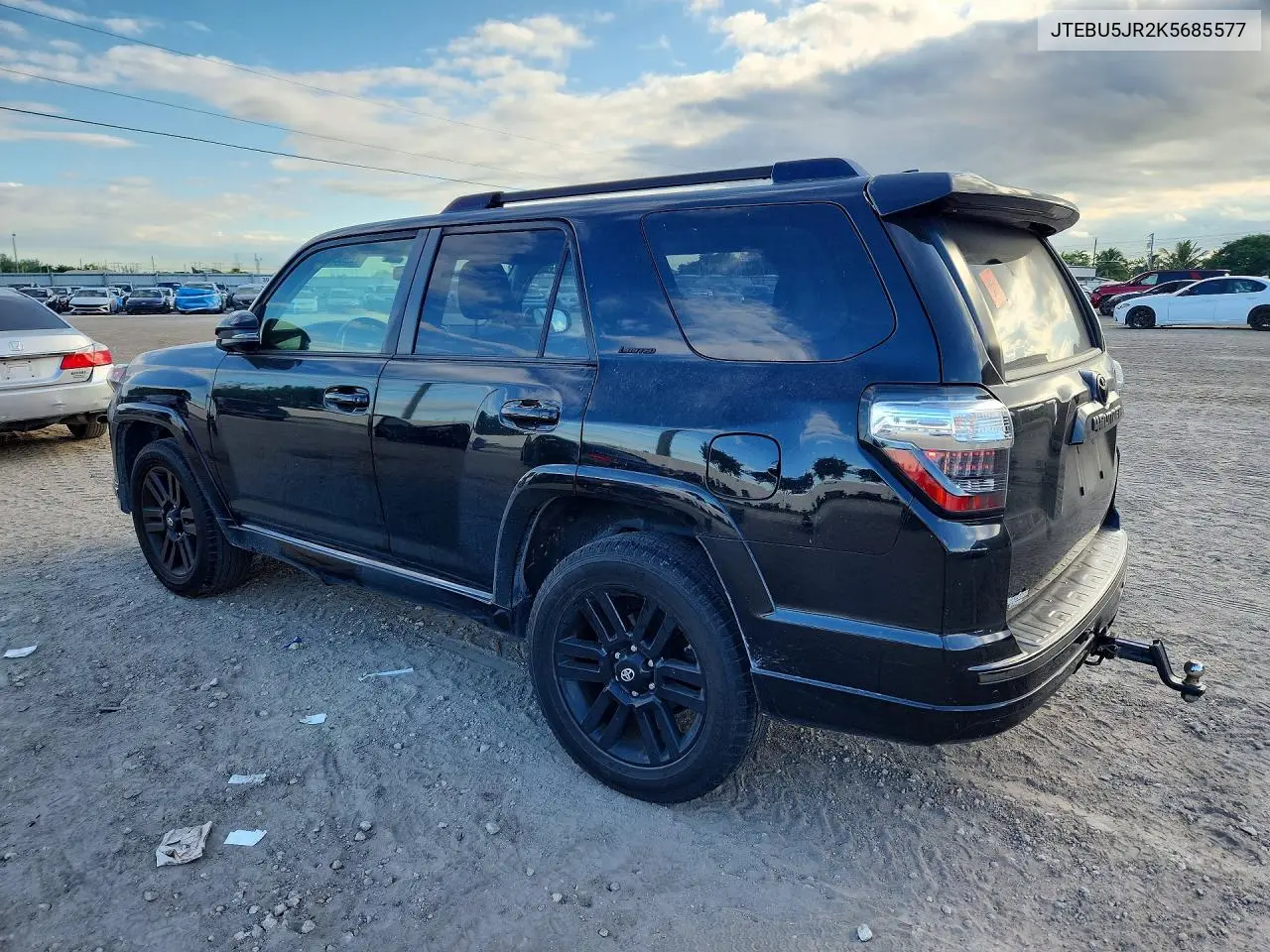2019 TOYOTA 4RUNNER VIN JTEBU5JR2K5685577 — фото 2
