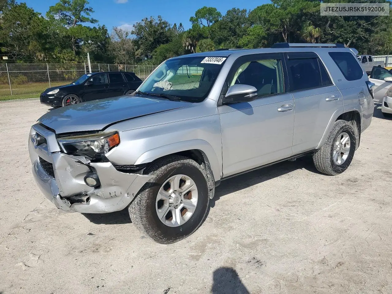 TOYOTA 4RUNNER 2019, VIN JTEZU5JR5K5192006