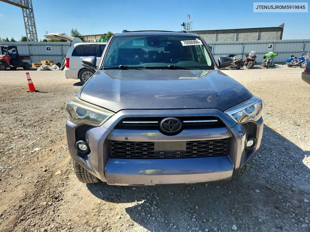 2021 TOYOTA 4RUNNER VIN JTENU5JR0M5919845 — фото 5