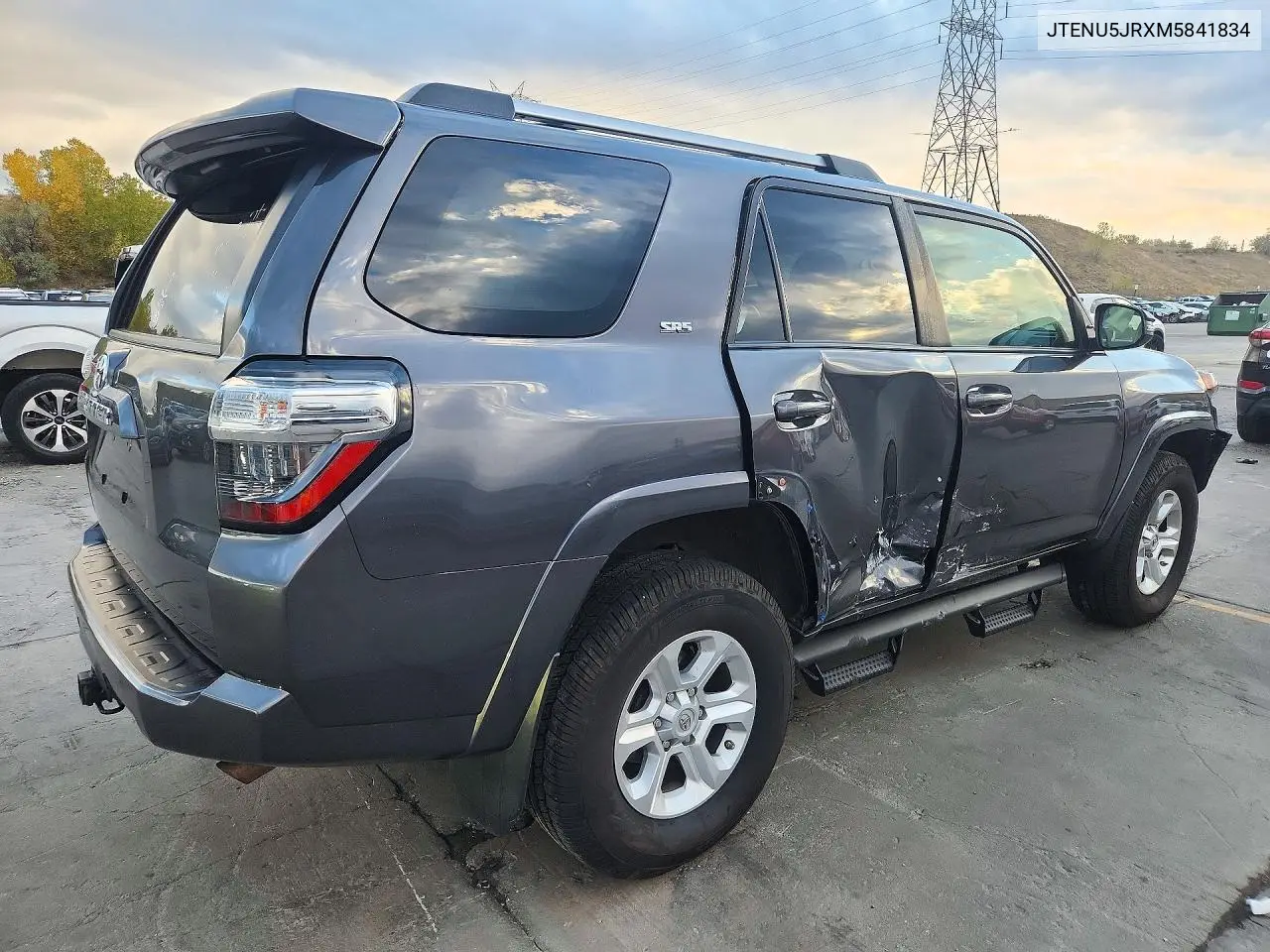 2021 TOYOTA 4RUNNER VIN JTENU5JRXM5841834 — фото 3