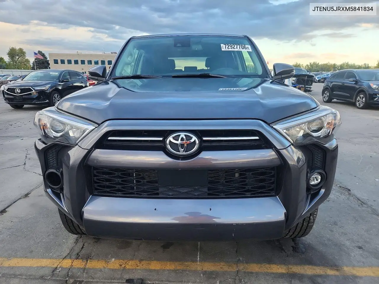 2021 TOYOTA 4RUNNER VIN JTENU5JRXM5841834 — фото 5