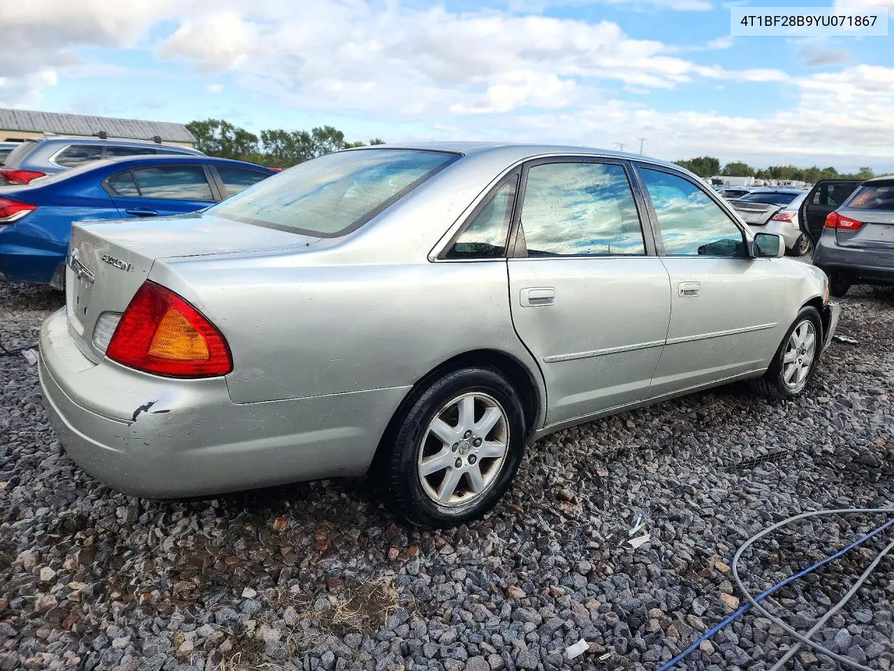 2000 TOYOTA AVALON VIN 4T1BF28B9YU071867 — фото 3