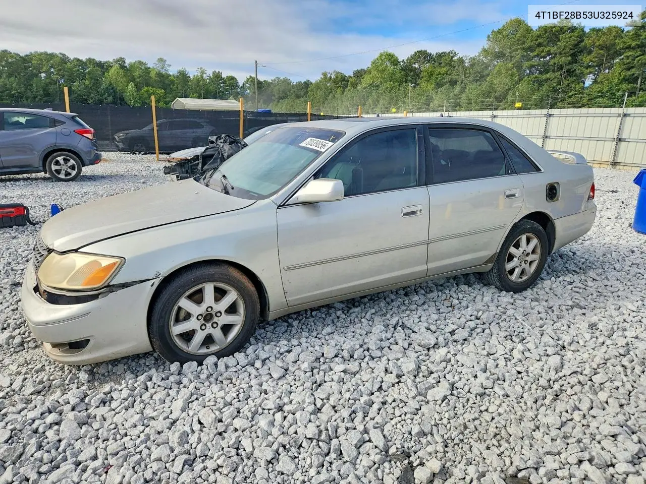 TOYOTA AVALON 2003, VIN 4T1BF28B53U325924