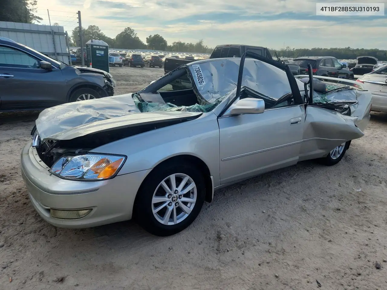 TOYOTA AVALON 2003, VIN 4T1BF28B53U310193