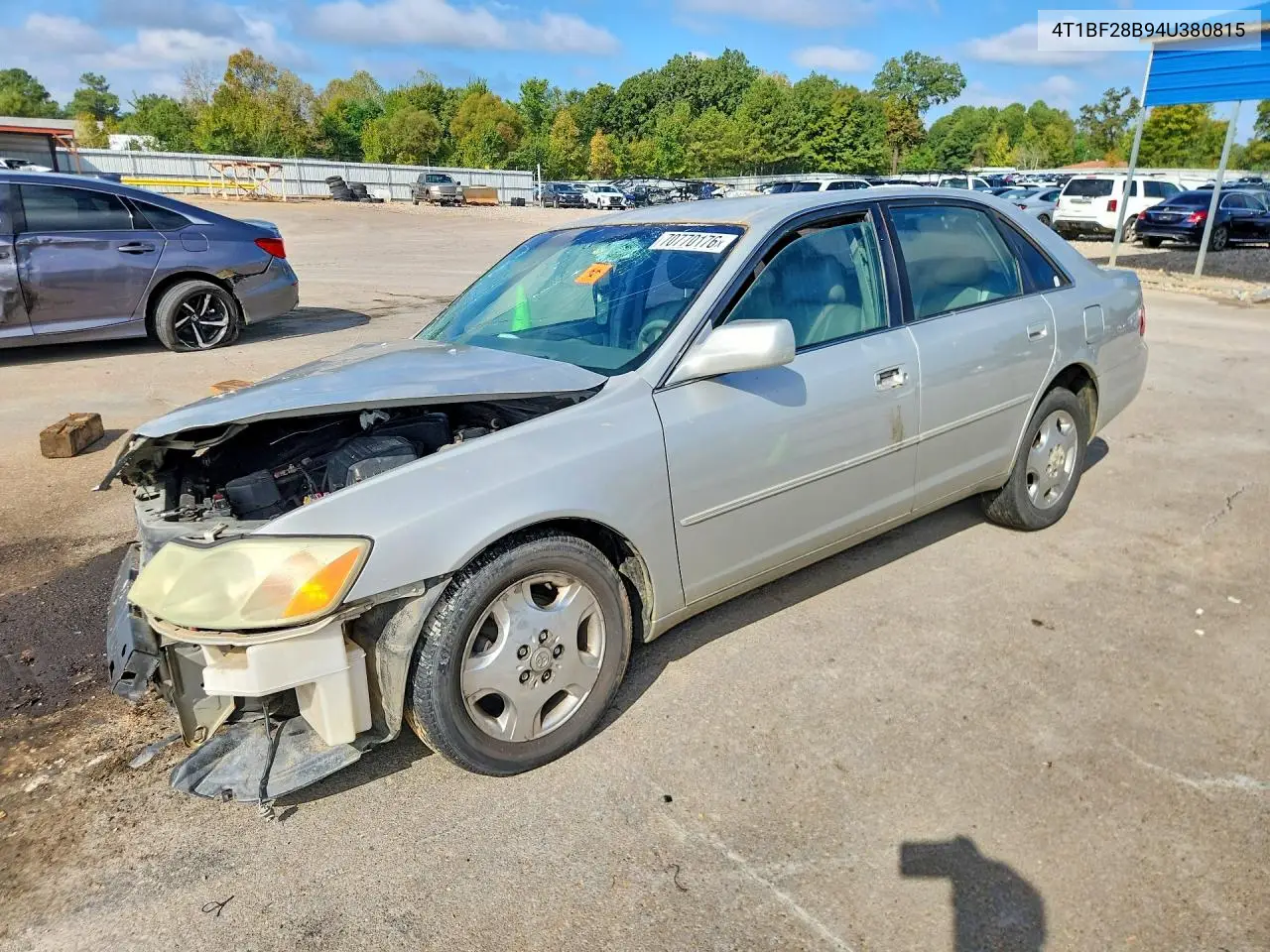 TOYOTA AVALON 2004, VIN 4T1BF28B94U380815