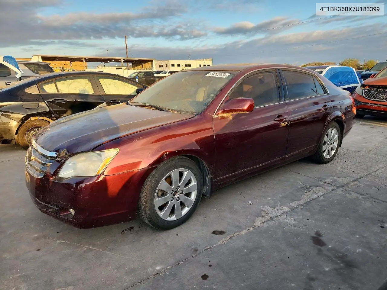 TOYOTA AVALON 2007, VIN 4T1BK36BX7U183399