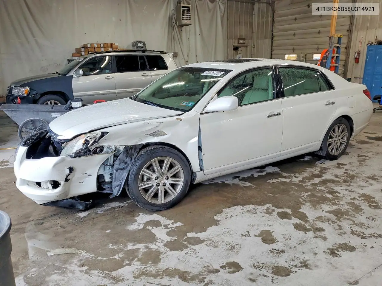 TOYOTA AVALON 2008, VIN 4T1BK36B58U314921