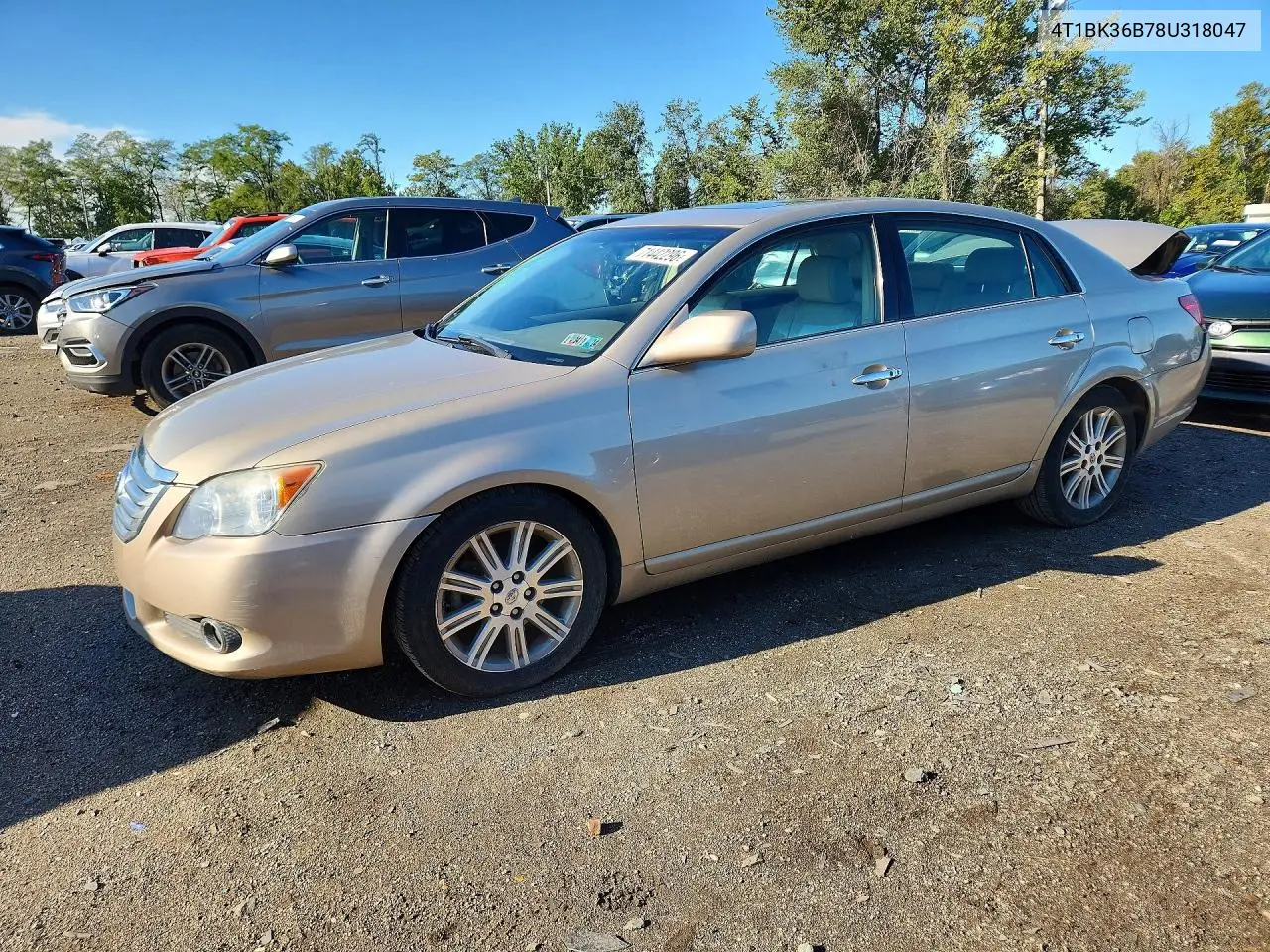 TOYOTA AVALON 2008, VIN 4T1BK36B78U318047