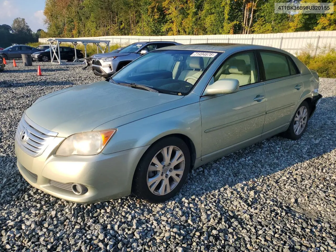 TOYOTA AVALON 2008, VIN 4T1BK36B98U320155