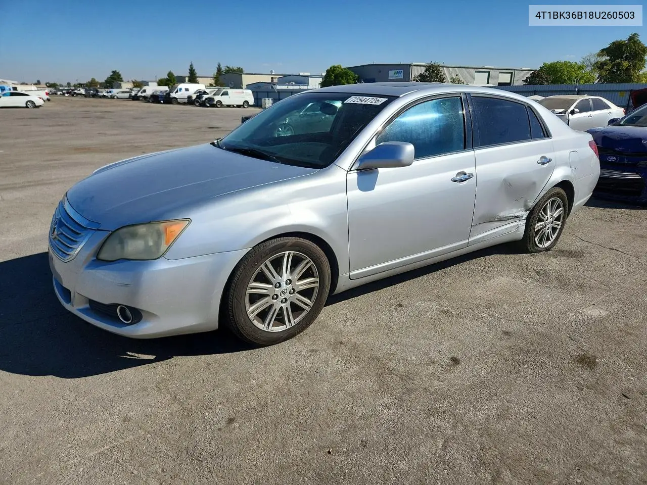 TOYOTA AVALON 2008, VIN 4T1BK36B18U260503