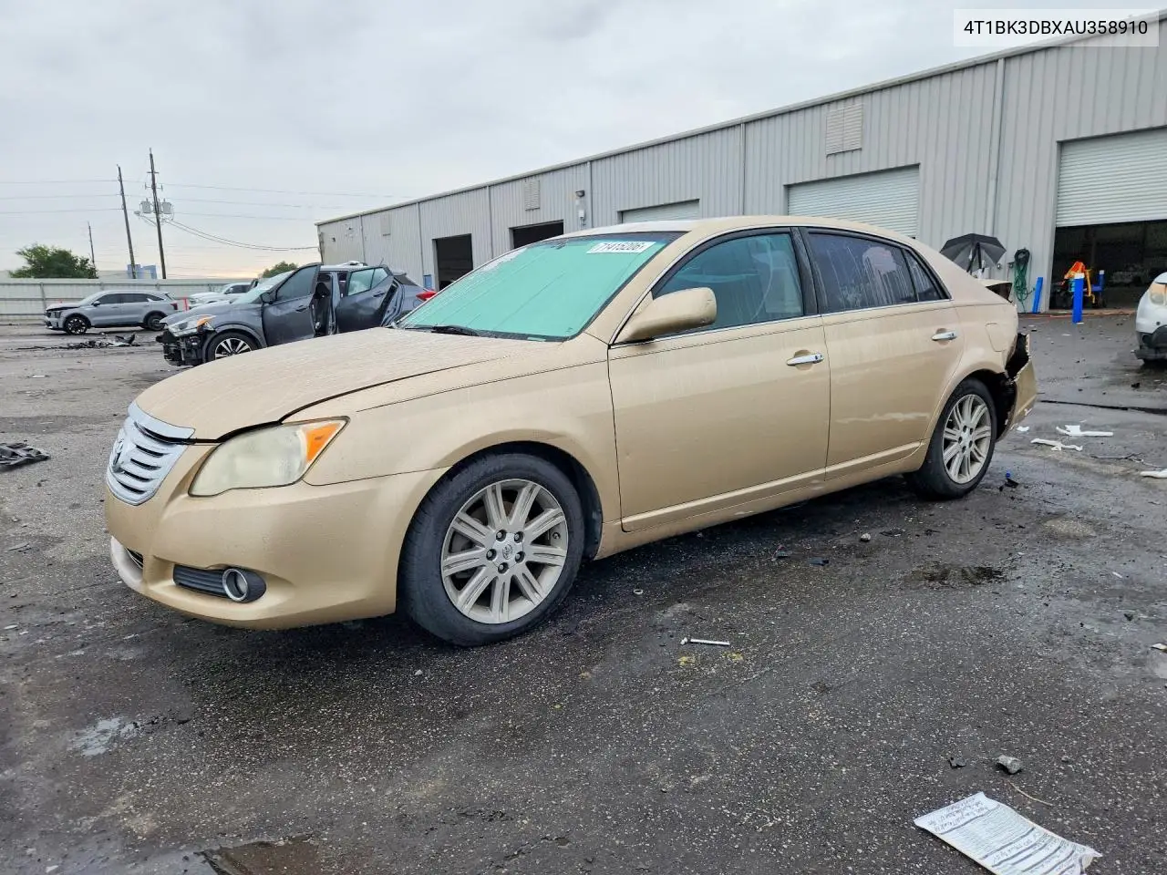 TOYOTA AVALON 2010, VIN 4T1BK3DBXAU358910