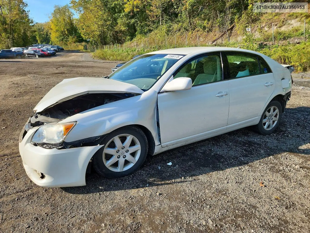 TOYOTA AVALON 2010, VIN 4T1BK3DB7AU356953