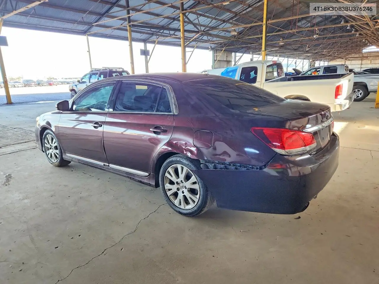 2011 TOYOTA AVALON VIN 4T1BK3DB3BU376246 — фото 2