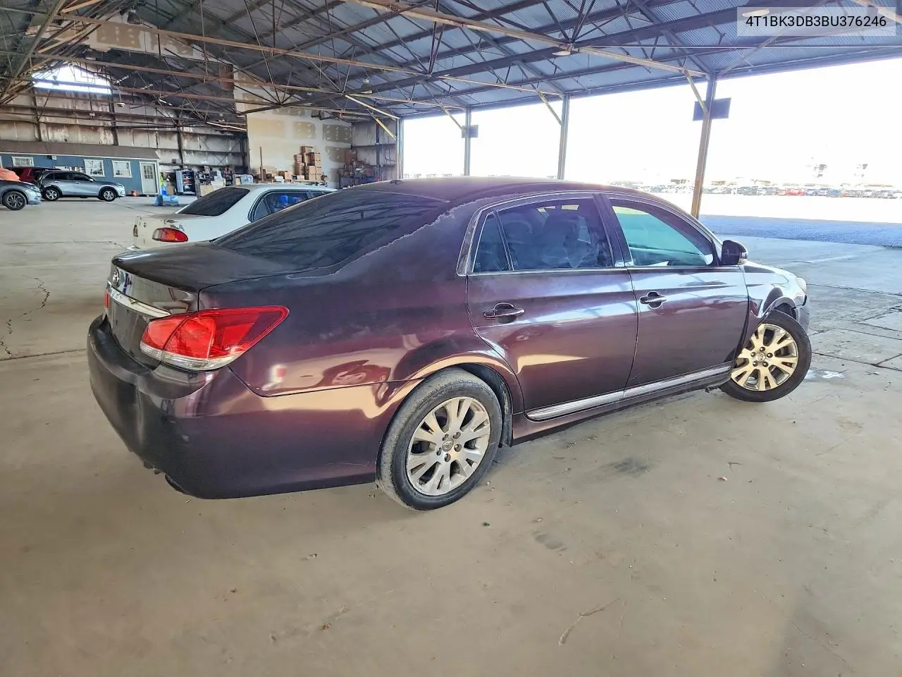 2011 TOYOTA AVALON VIN 4T1BK3DB3BU376246 — фото 3