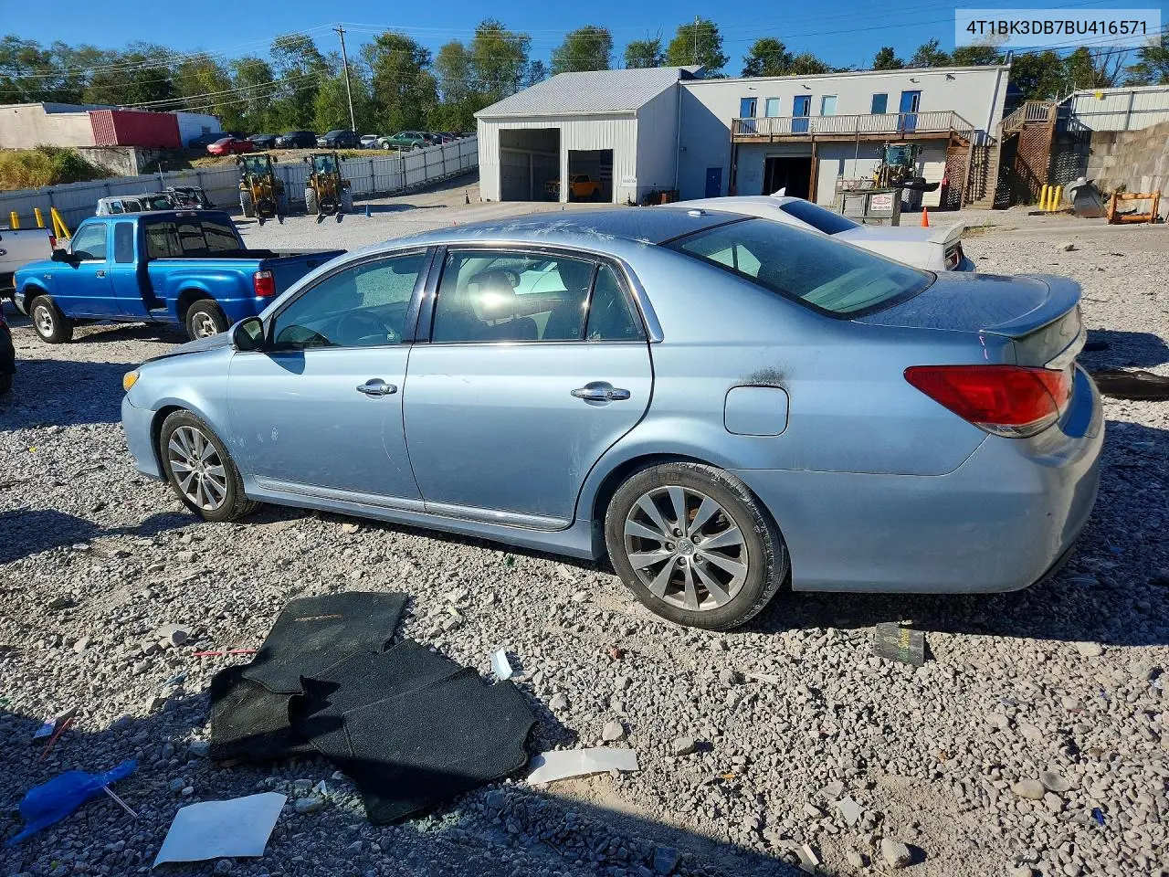 2011 TOYOTA AVALON VIN 4T1BK3DB7BU416571 — фото 2