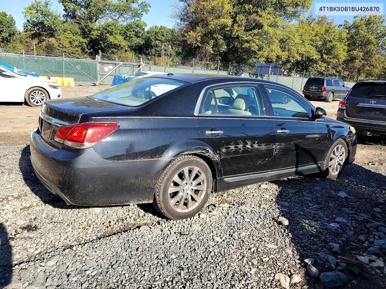 2011 TOYOTA AVALON VIN 4T1BK3DB1BU426870 — фото 3