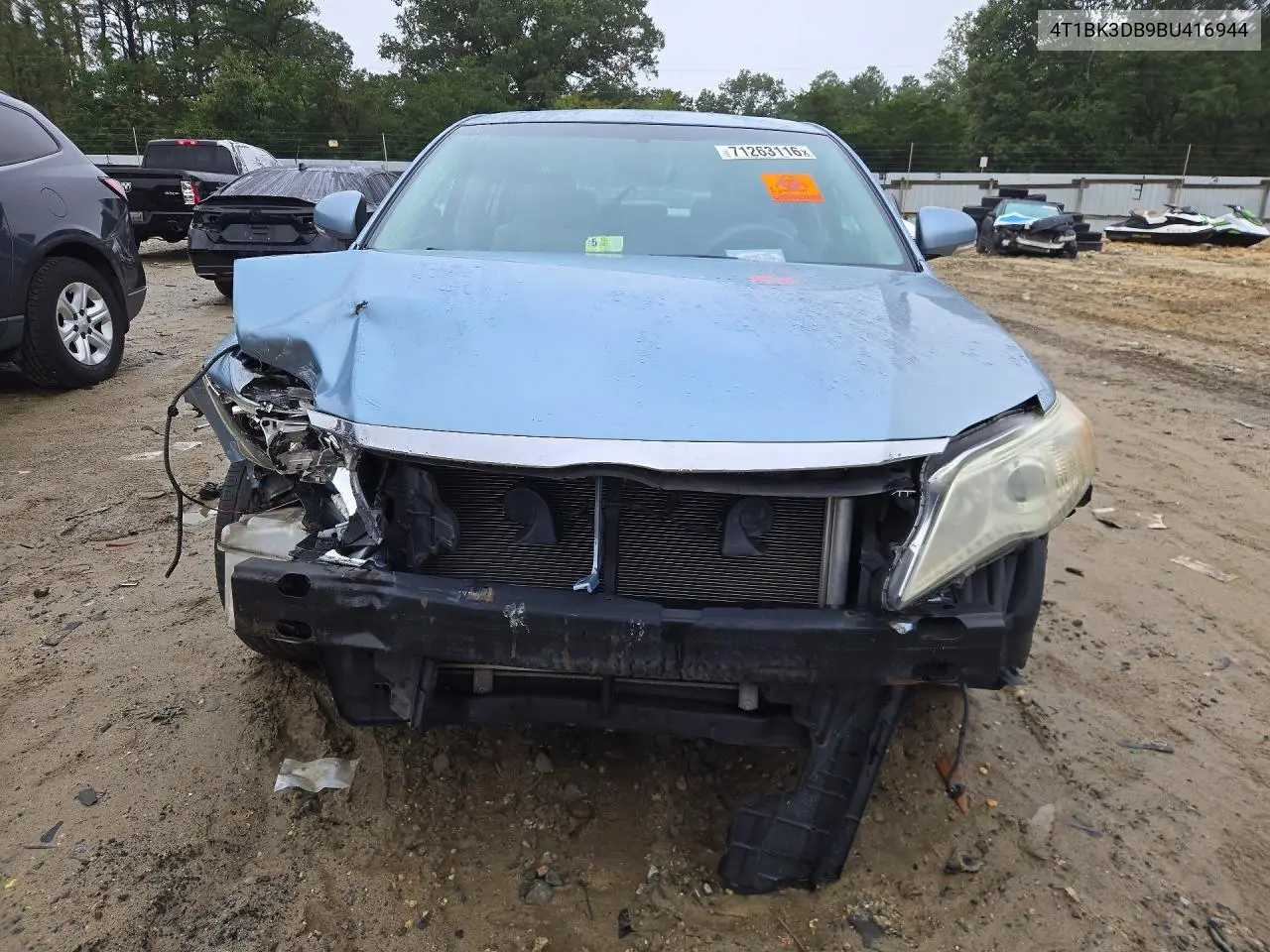 2011 TOYOTA AVALON VIN 4T1BK3DB9BU416944 — фото 5