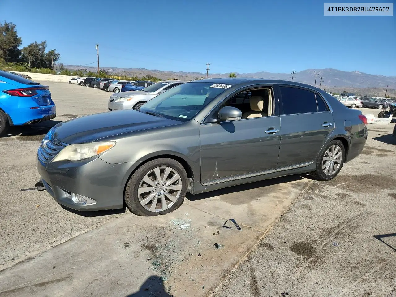 TOYOTA AVALON 2011, VIN 4T1BK3DB2BU429602