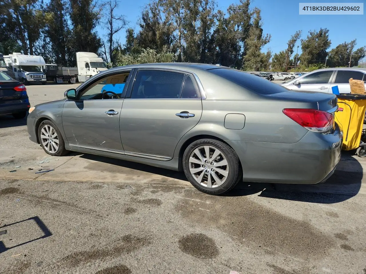 2011 TOYOTA AVALON VIN 4T1BK3DB2BU429602 — фото 2