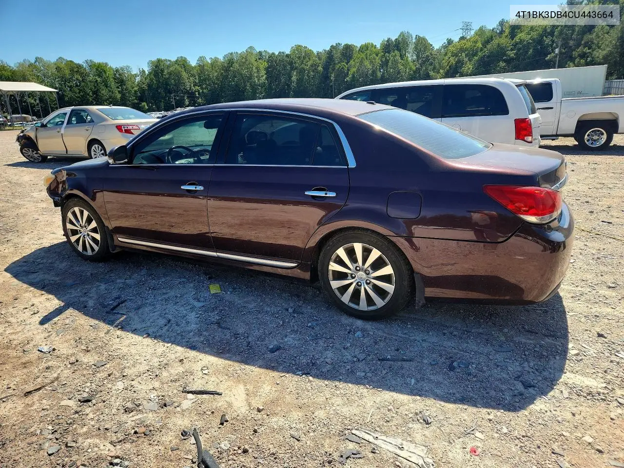 2012 TOYOTA AVALON VIN 4T1BK3DB4CU443664 — фото 2