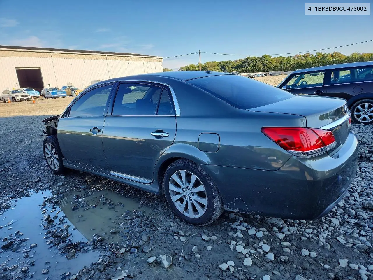 2012 TOYOTA AVALON VIN 4T1BK3DB9CU473002 — фото 2