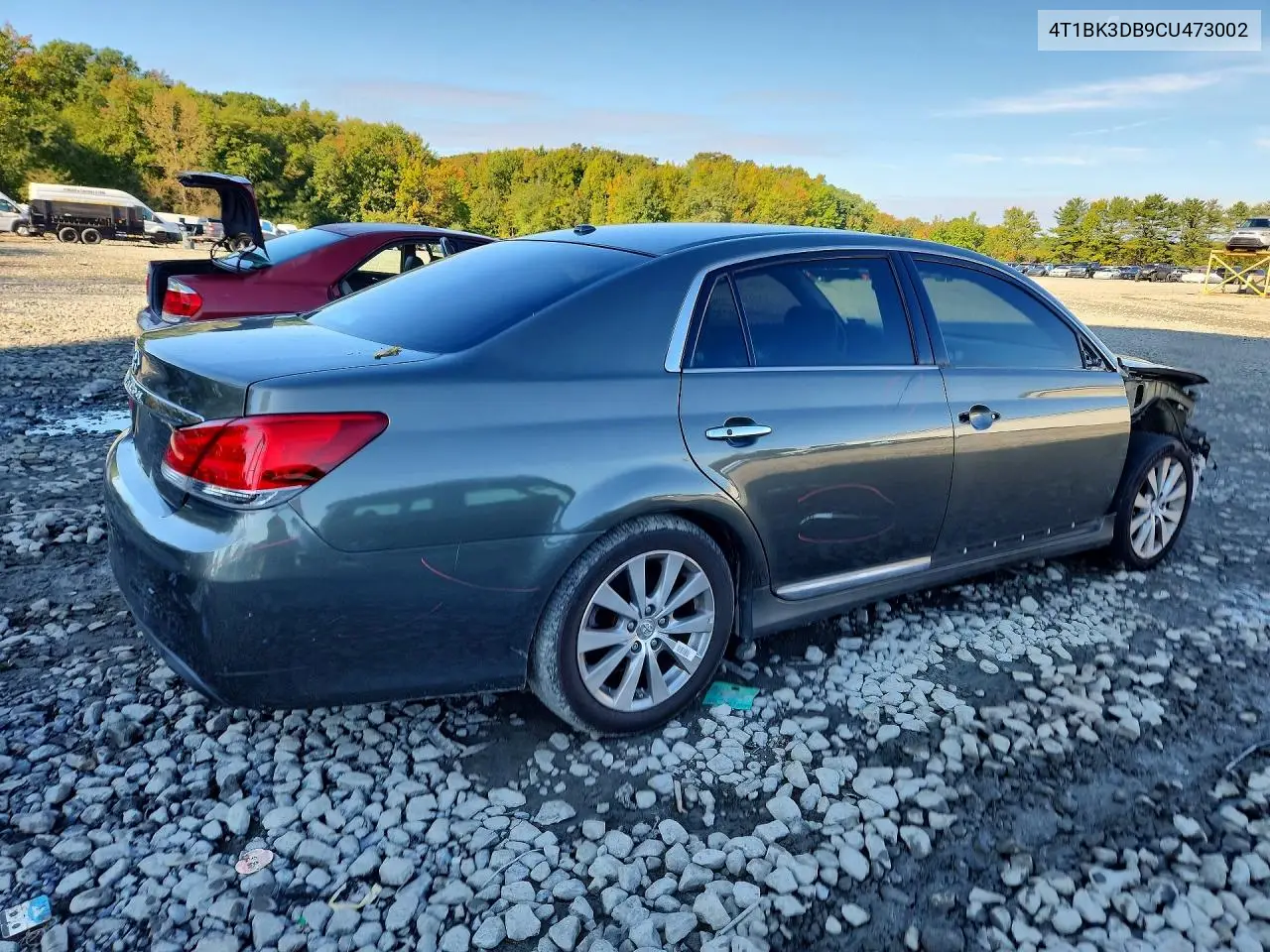 2012 TOYOTA AVALON VIN 4T1BK3DB9CU473002 — фото 3