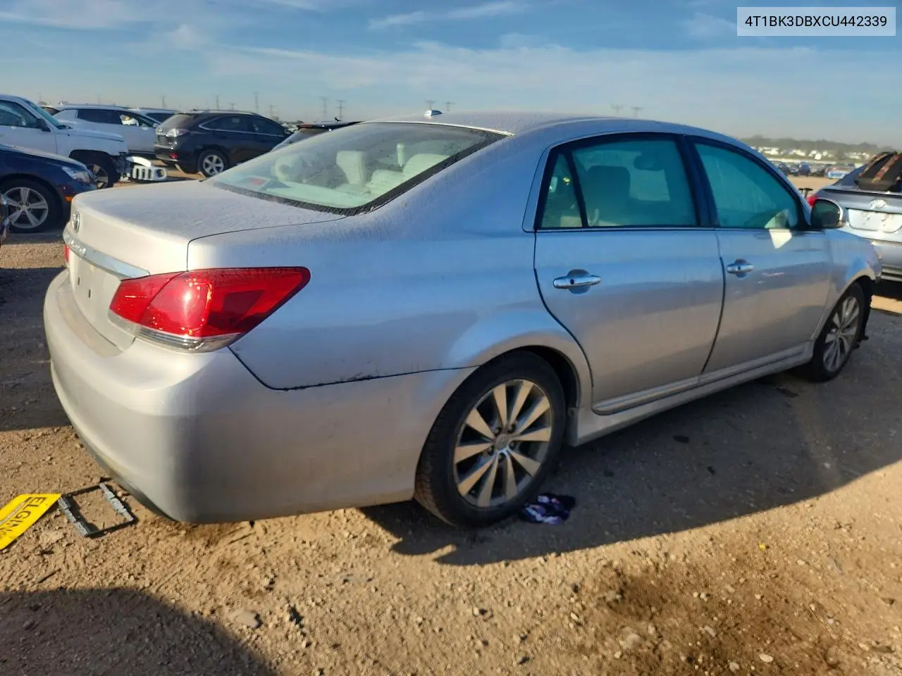 2012 TOYOTA AVALON VIN 4T1BK3DBXCU442339 — фото 3