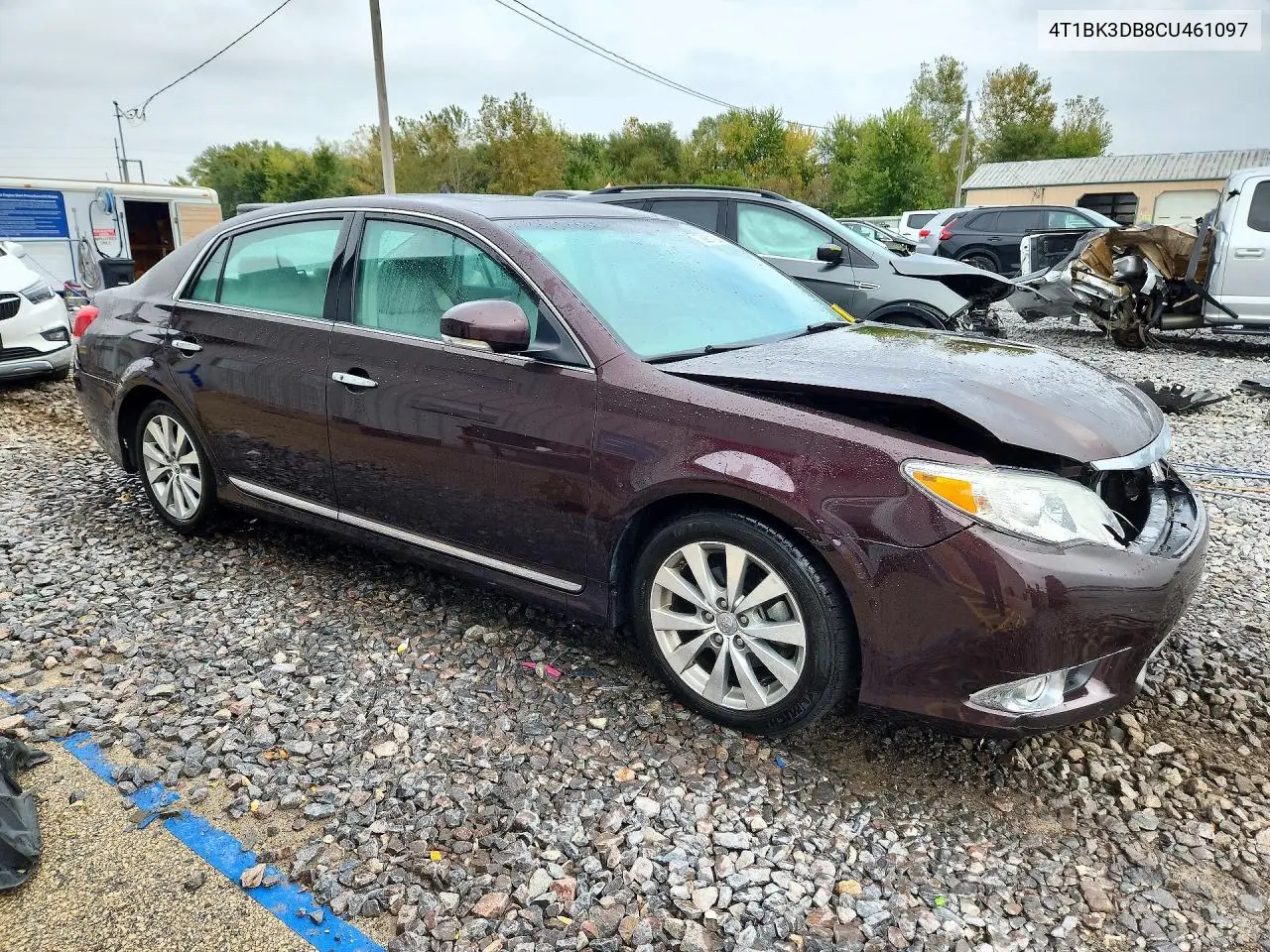 2012 TOYOTA AVALON VIN 4T1BK3DB8CU461097 — фото 4