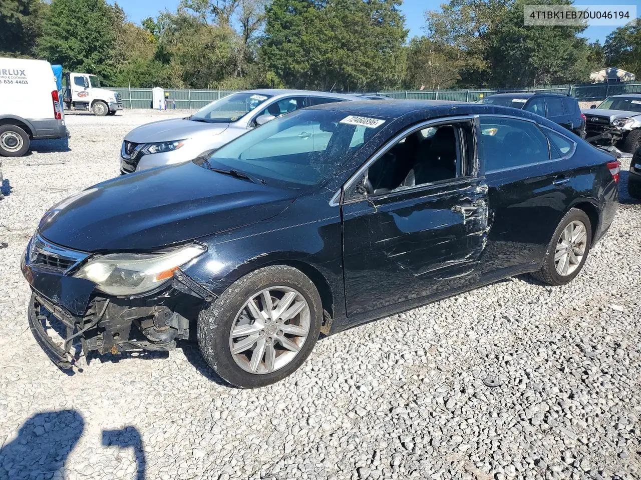TOYOTA AVALON 2013, VIN 4T1BK1EB7DU046194