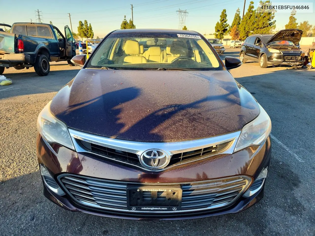 2015 TOYOTA AVALON VIN 4T1BK1EB5FU146846 — фото 5