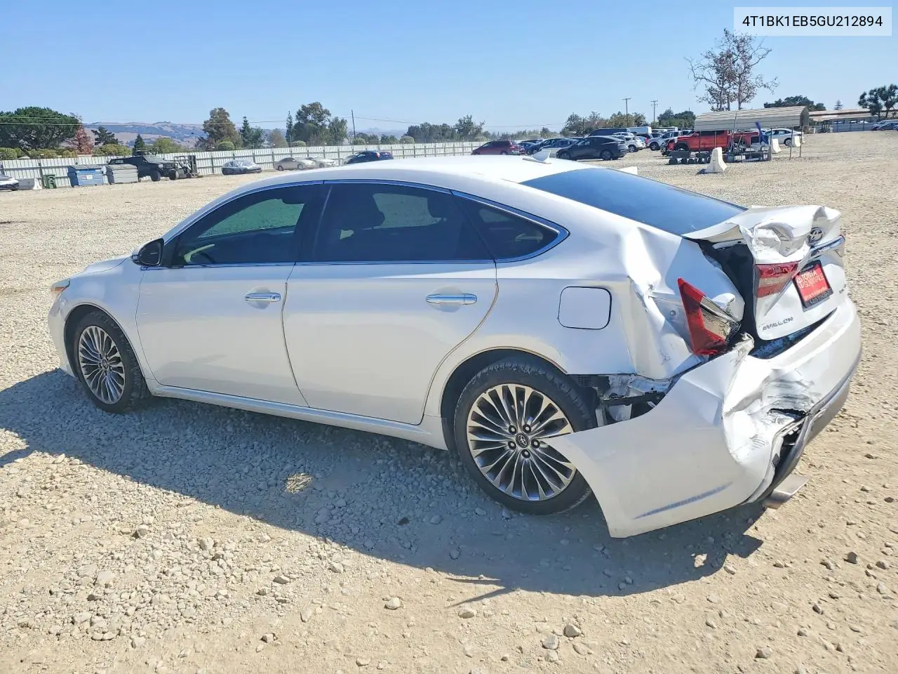 2016 TOYOTA AVALON VIN 4T1BK1EB5GU212894 — фото 2