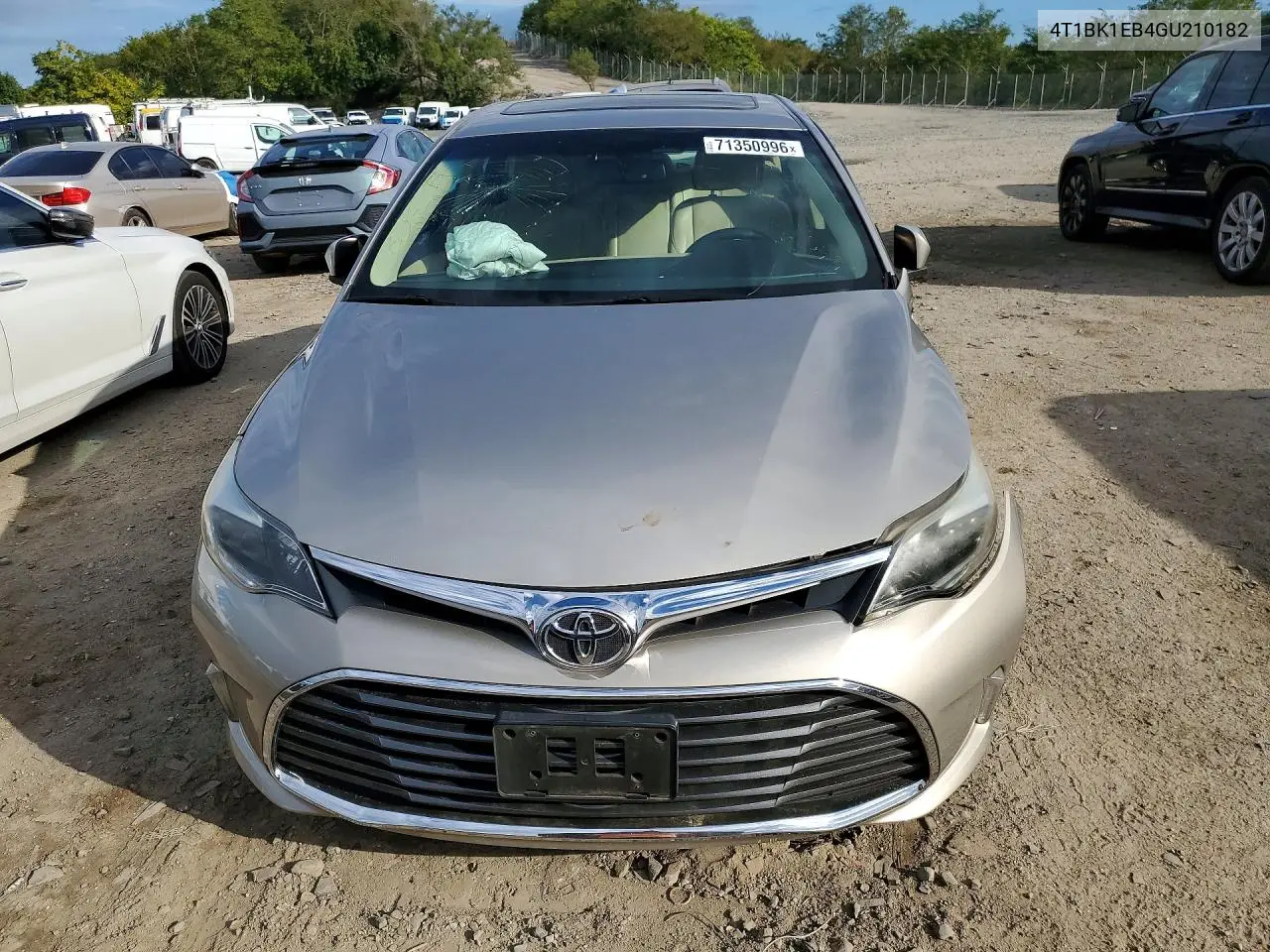 2016 TOYOTA AVALON VIN 4T1BK1EB4GU210182 — фото 5
