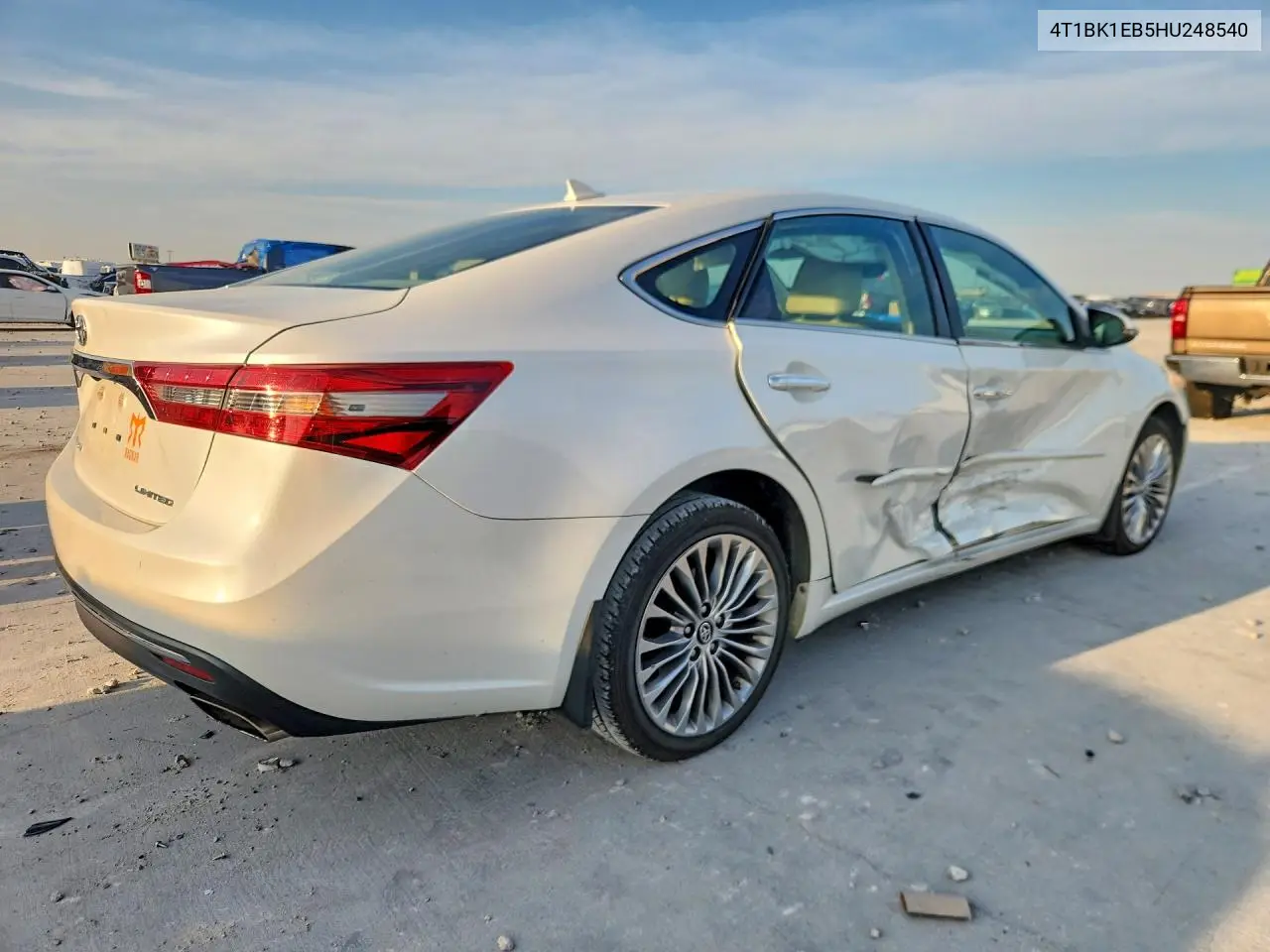 2017 TOYOTA AVALON VIN 4T1BK1EB5HU248540 — фото 3