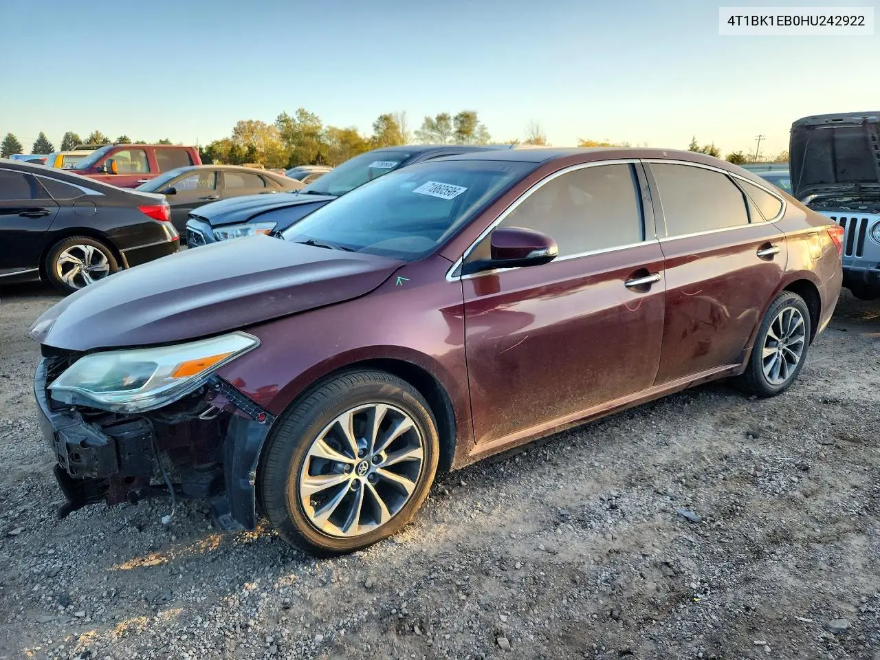 TOYOTA AVALON 2017, VIN 4T1BK1EB0HU242922