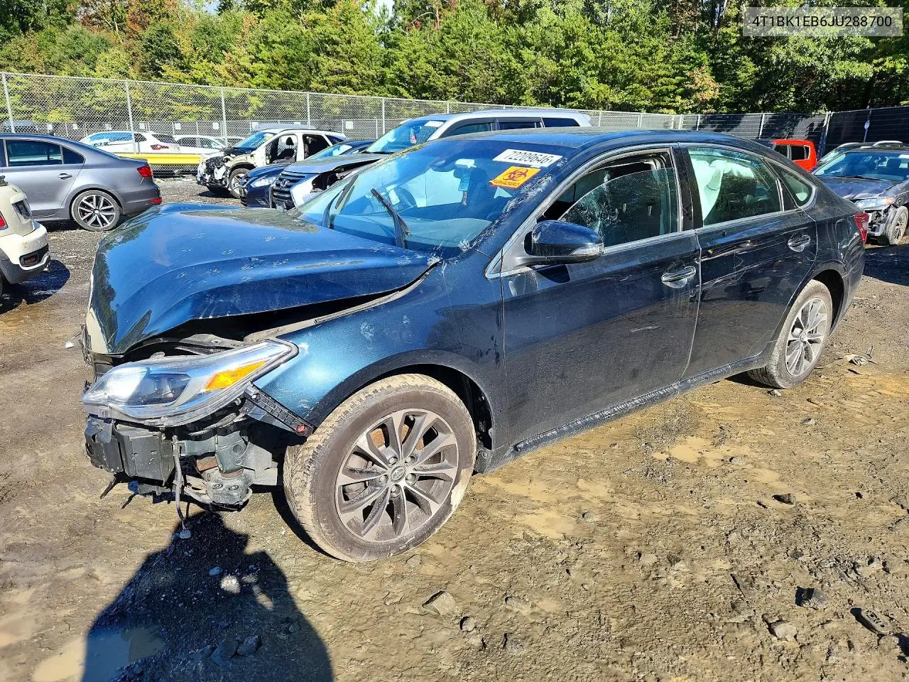 TOYOTA AVALON 2018, VIN 4T1BK1EB6JU288700