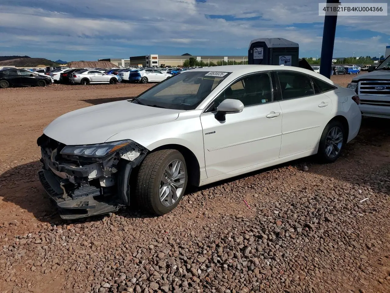 TOYOTA AVALON 2019, VIN 4T1B21FB4KU004366