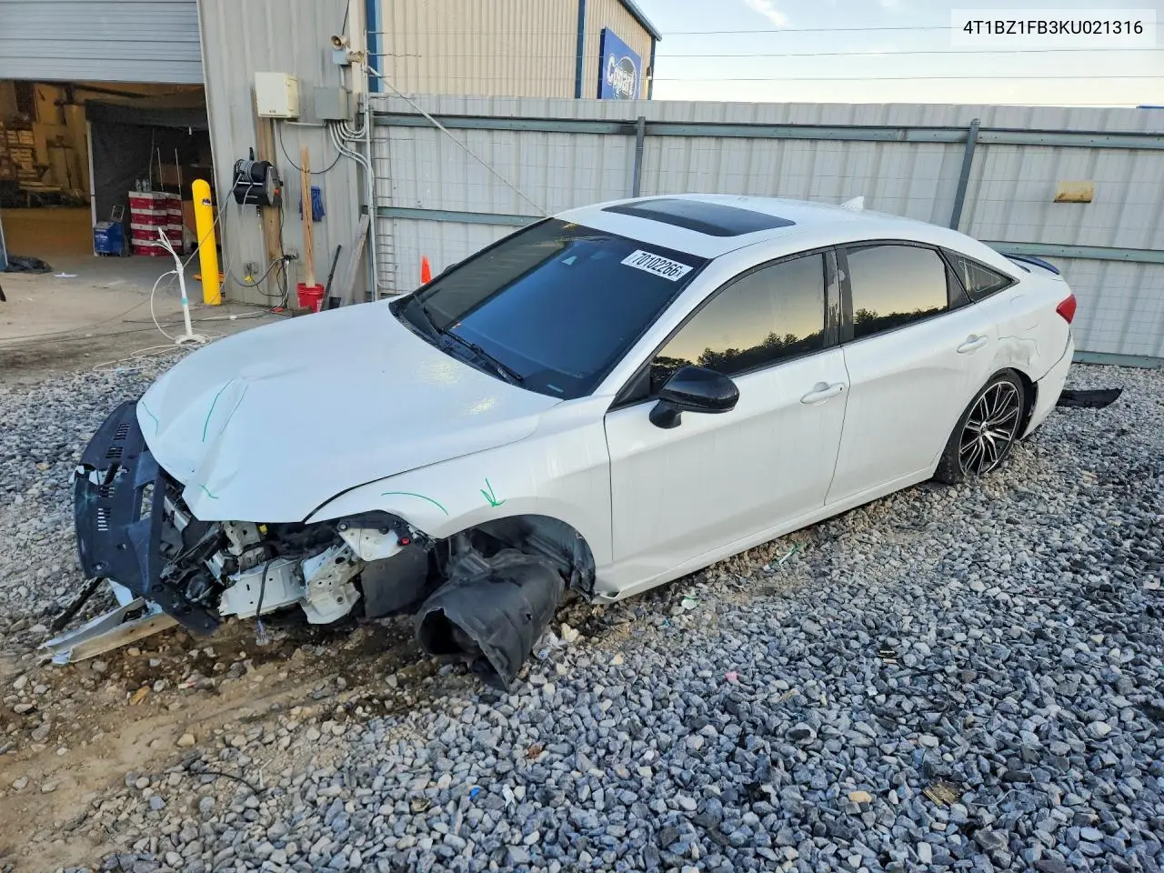 TOYOTA AVALON 2019, VIN 4T1BZ1FB3KU021316