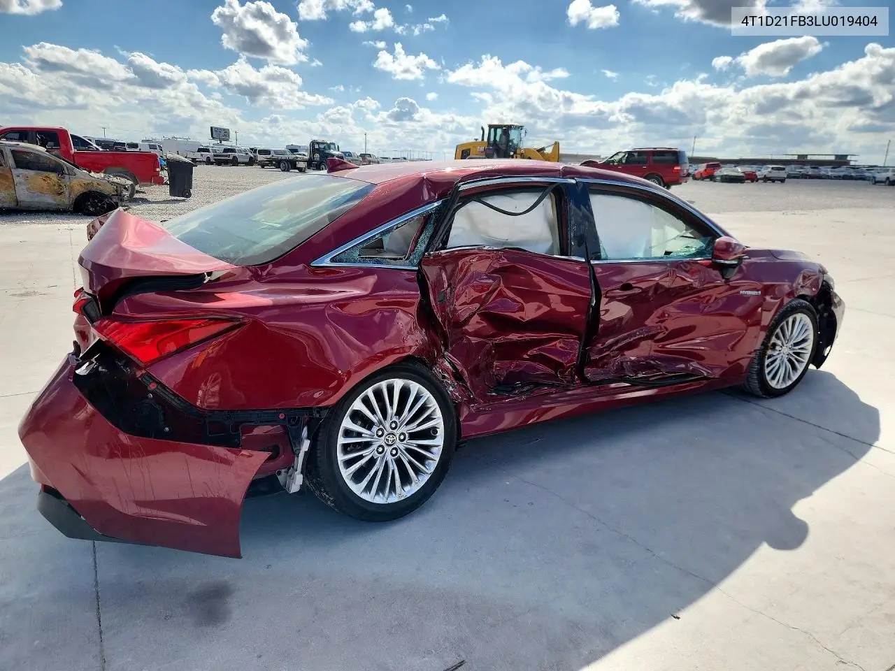 2020 TOYOTA AVALON VIN 4T1D21FB3LU019404 — фото 3