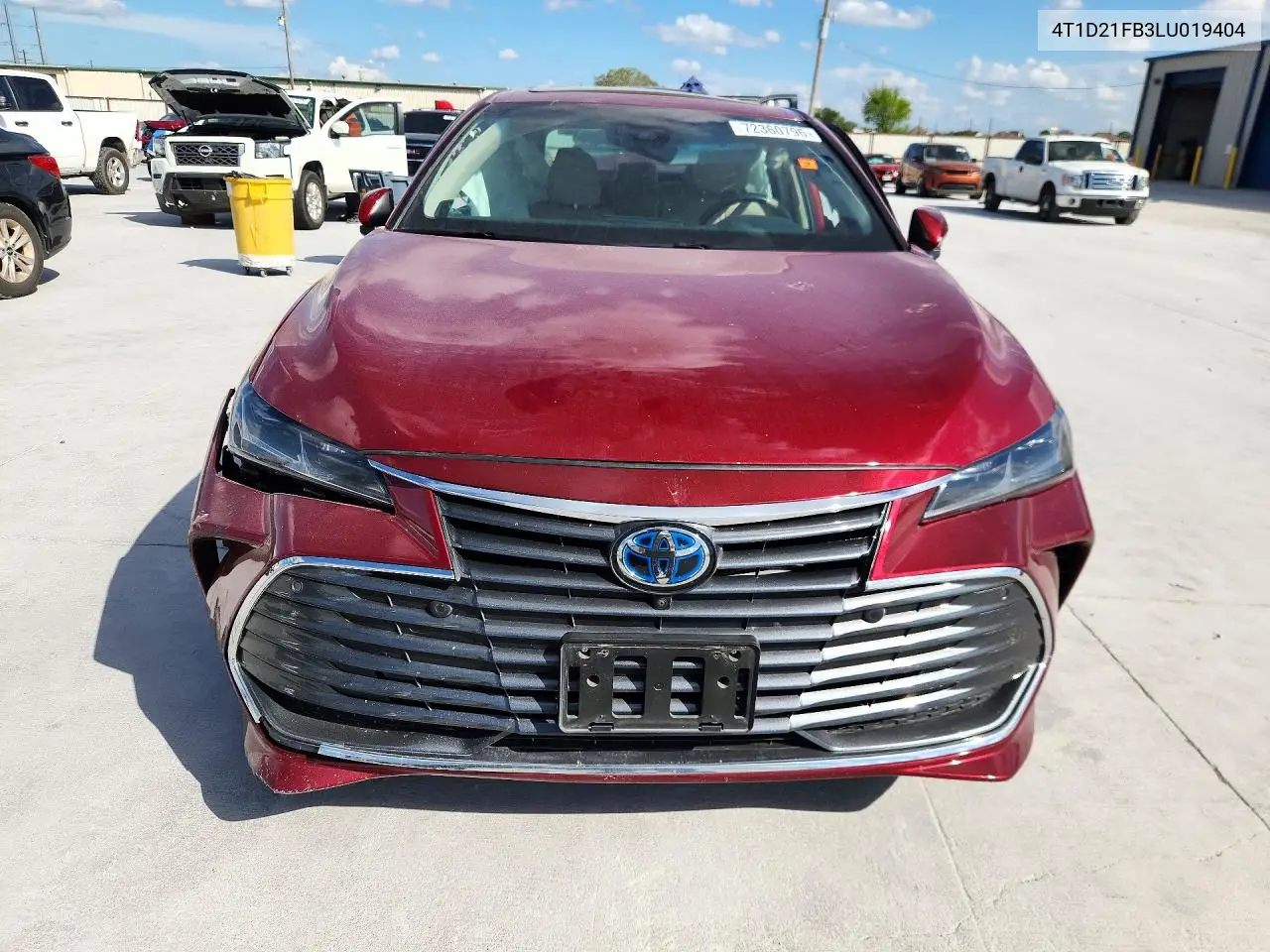 2020 TOYOTA AVALON VIN 4T1D21FB3LU019404 — фото 5