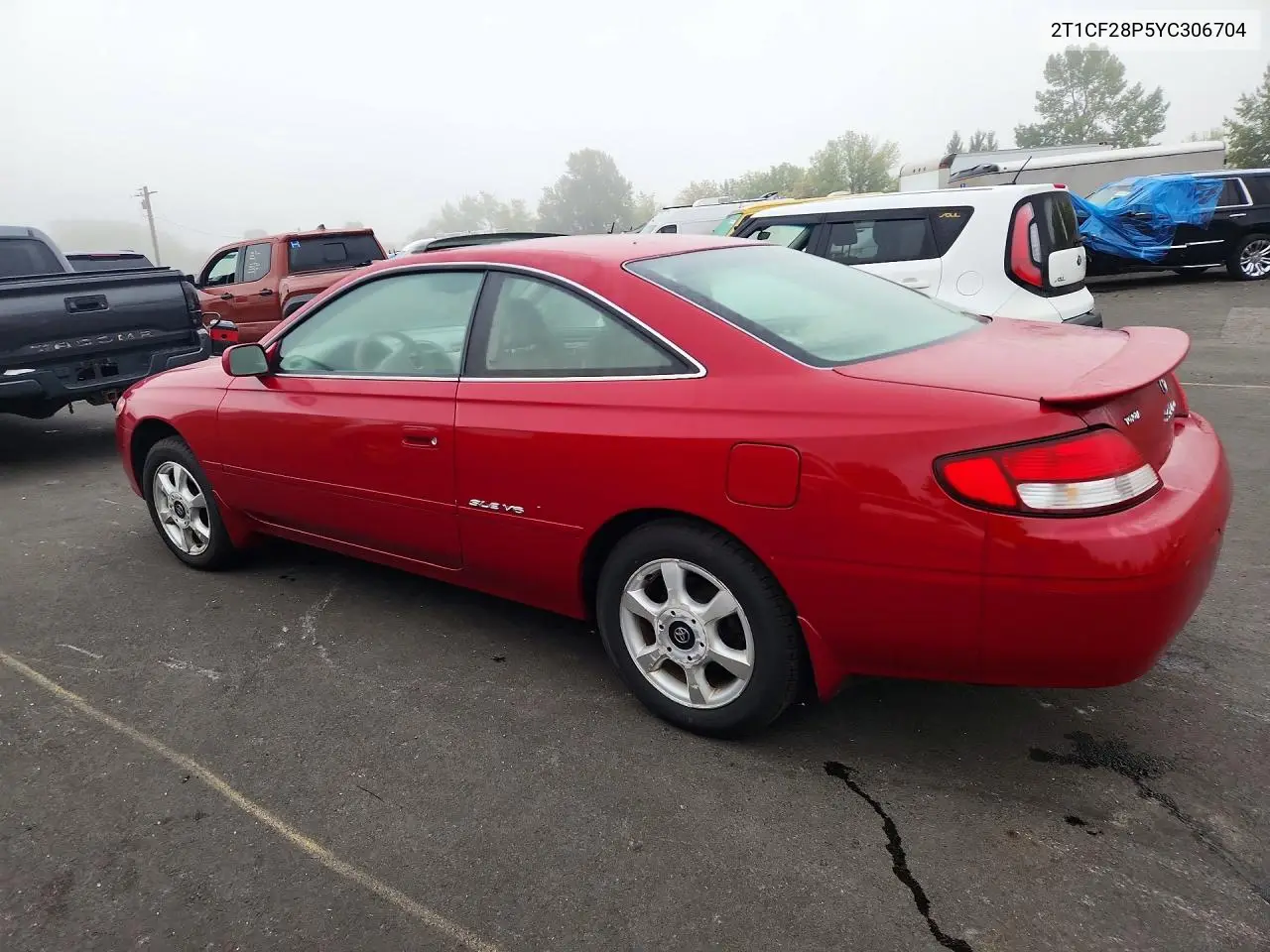 2000 TOYOTA CAMRY SOLARA VIN 2T1CF28P5YC306704 — фото 2