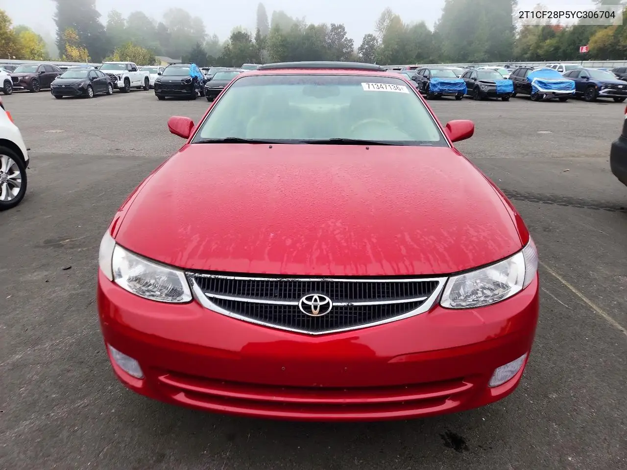 2000 TOYOTA CAMRY SOLARA VIN 2T1CF28P5YC306704 — фото 5