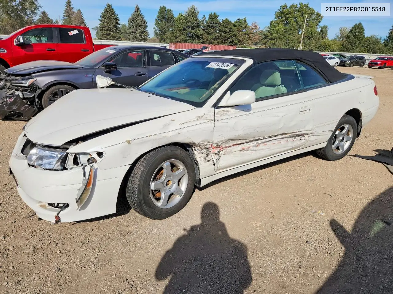 TOYOTA CAMRY SOLARA 2002, VIN 2T1FE22P82C015548