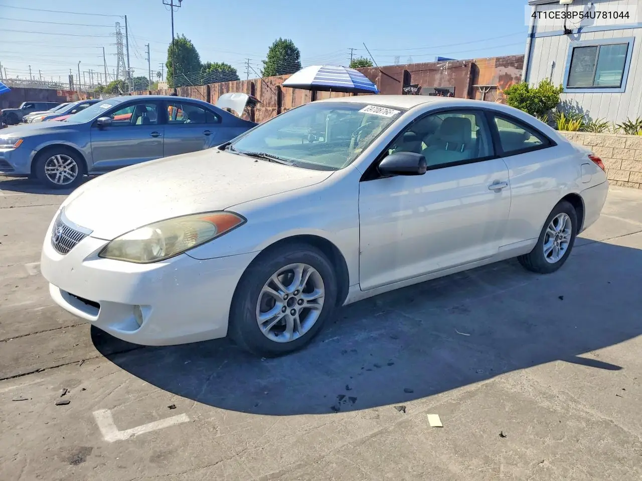TOYOTA CAMRY SOLARA 2004, VIN 4T1CE38P54U781044