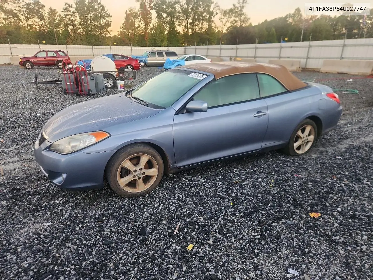 TOYOTA CAMRY SOLARA 2004, VIN 4T1FA38P54U027747