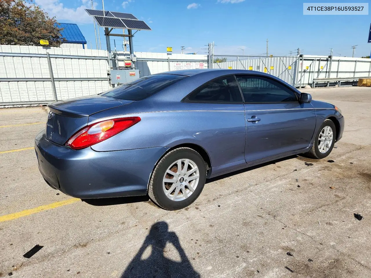 2006 TOYOTA CAMRY SOLARA VIN 4T1CE38P16U593527 — фото 3