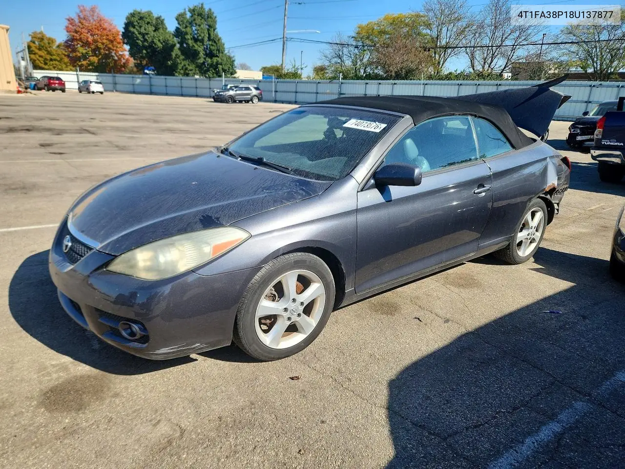 TOYOTA CAMRY SOLARA 2008, VIN 4T1FA38P18U137877